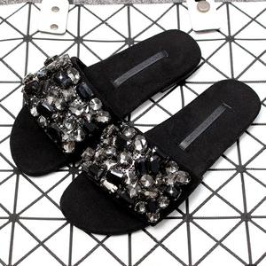 Chaussures pour femmes Sapatos Feminino avec strass et diamants Vente en gros en usine Sandales plates pour femmes - Product Image 4