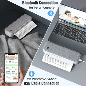 Peripage A40 mini xách tay nhiệt tài liệu Máy in ảnh 203pdi điện thoại di động không dây <span class=keywords><strong>Bluetooth</strong></span> inkless <span class=keywords><strong>A4</strong></span> máy in - Product Image 6