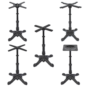 מתכת יצוק שולחן אוכל בסיס מתכת מסחרי רגליים ריהוט בית קפה מסעדה פלדה - Product Image 4