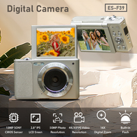 Cámara de estilo vintage Vlogging 4K con pantalla abatible Cámara selfie de viaje compacta para fotografía portátil