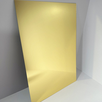 Panneau acrylique miroir doré haute brillance 5 mm, taille personnalisée, plaque réfléchissante durable à découper pour la décoration intérieure des halls d'hôtel