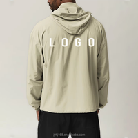 Veste coupe-vent imperméable en softshell léger en polyester recyclé avec logo personnalisé OEM pour homme