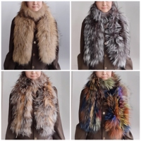 Écharpe en fourrure de renard véritable pour femme, modèle Sample Support, chaude pour l'hiver, de haute qualité, épaisse, longue, en fourrure de renard entière, pour femme