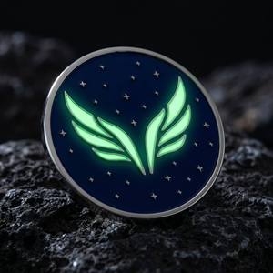 Medallas Luminosas Personalizadas Profesionales con Alas de la Victoria, Acabado en Plata Antigua, Brillan en la Oscuridad, <span class=keywords><strong>para</strong></span> Logros Atléticos - Product Image 1