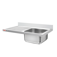 Évier de cuisine double en acier inoxydable pressé pour restaurant, fournisseur saoudien, comptoir de table, évier commercial, comptoir de table, directement de l'usine