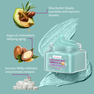 Exfoliante corporal de azúcar de karité exfoliante hidratante Exfoliante para el cuidado de la piel blanqueador vegano orgánico personalizado - Product Image 2