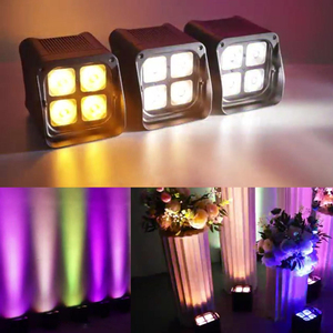 Aopu ngoài trời di động pin <span class=keywords><strong>LED</strong></span> 4 cái <span class=keywords><strong>20</strong></span> <span class=keywords><strong>W</strong></span>át thông minh rgbwa UV <span class=keywords><strong>LED</strong></span> uplights không dây IR từ xa App lên ánh sáng - Product Image 6