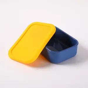 Newest Custom kid's Silicone Food Storage Container Leakproof 3 Compartment Bpa Free Silicone Bento Lunch Boxes
