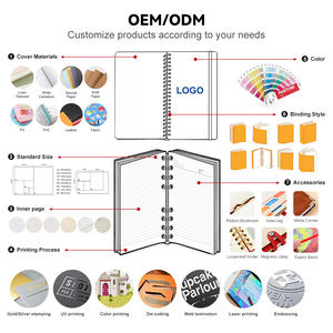 Carnet de notes A5 classique personnalisable en cuir rigide, ligné, durable, avec sangle, idéal pour les conférences et l'écriture - Product Image 3
