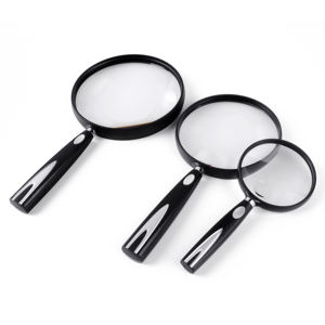 휴대용 107mm 돋보기 4X 6X 독서 유리 렌즈 로고 <span class=keywords><strong>OEM</strong></span> 라이트 안경 스팟 장착 유리 참신 맞춤형 어린이 블랙 - Product Image 3