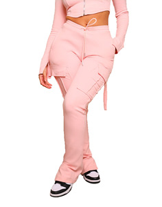 Women Y2k Pockets Pants Casual Drawstring Women Pants Streetwear <strong>Split</strong> <strong>Trousers</strong> - Product Image 4