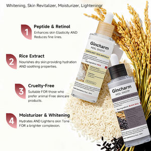 Sérum Visage Hydratant Intensif à l'Acide Hyaluronique et au Riz, Anti-Âge, Peptides, Effet Blanchissant, <span class=keywords><strong>30ml</strong></span>, Soin Bio pour <span class=keywords><strong>la</strong></span> Peau - Product Image 4