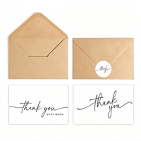 Enveloppes Kraft et Cartes de Remerciement avec Autocollants – Lot Personnalisé pour Mariages, Entreprises et Baby Showers