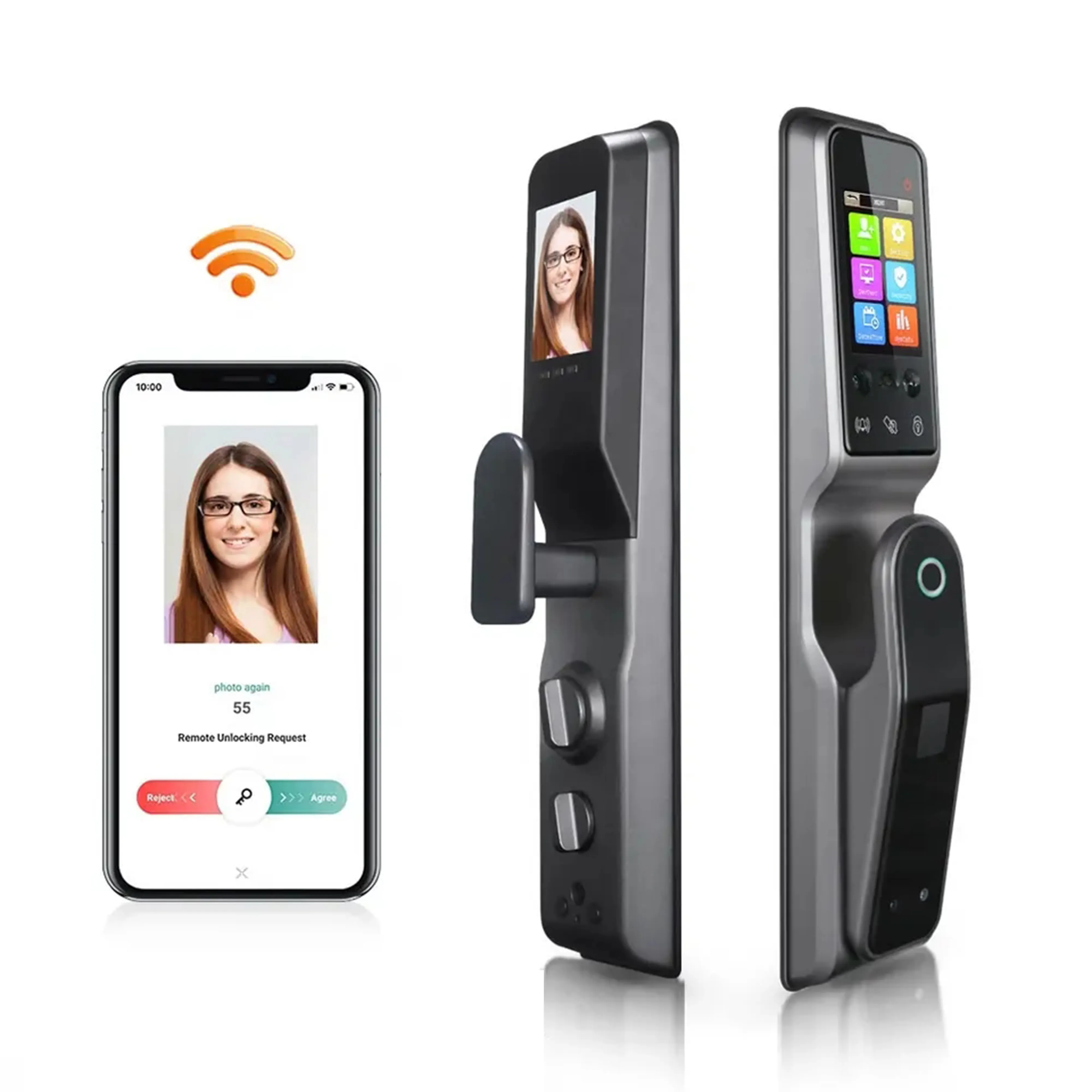 Smart Home Zigbee Tuya Facial Recognition Outdoor Alexa Lock Fingerprint Cylindrical Lock With Google Assistant