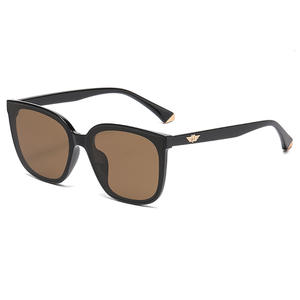 Ks-3854 Lunettes de soleil carrées pour femmes, monture noire, verres TAC, protection UV400, pour la conduite et l'utilisation en extérieur - Product Image 1