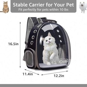 Sac à dos de transport transparent et ventilé pour animaux de compagnie (chats et chiens) homologué pour la vente en gros, idéal pour la randonnée et les voyages en avion - Product Image 2