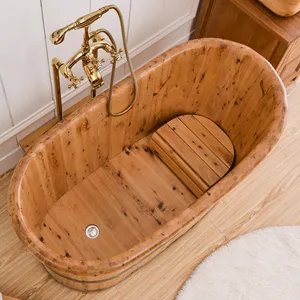 110cm baignoire autoportante en gros baignoire en bois 2024 nouveau produit