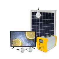 Système d'éclairage domestique à panneaux solaires 100W/150W, alimente la télévision, le réfrigérateur, les ampoules