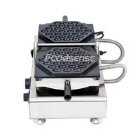 Mini machine Taiyaki double rangée 14 trous Machine à snack industrielle Machine à gaufres électrique à bulles pour crème glacée Machine à gaufres