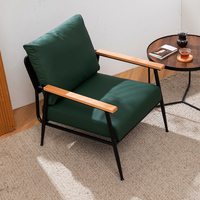 Chaises de salon, canapés, chaises avec accoudoirs, ressorts de style simple pour la lecture de loisirs, bars, cafés Cuir durable PU