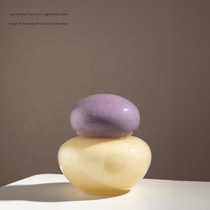 Jarrón color caramelo con tapa, sala de estar simple, arreglo floral creativo para el hogar, muebles suaves, accesorios para gabinete de vino - Product Image 6