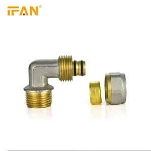 Ifan-conector de engarce Pex igual de 16-32mm de alta calidad, ajuste de bronce, toma de codo de latón, en T, para accesorios de fontanería y tubería