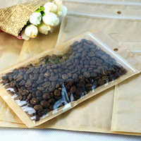 Impression personnalisée Kraft papier soutenu compostable suspendu fermeture éclair barrière sac 3 côté étanchéité mylar sac avec fenêtre transparente transparente