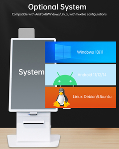 Touchwoo tùy chỉnh phục vụ thức ăn nhanh menu đặt hàng kiosk Win Linux <span class=keywords><strong>Android</strong></span> kiosk với máy in nhiệt bên ngoài máy ảnh - Product Image 3