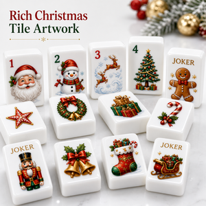 MeldVerse Exclusive Luxury Acrylic Professional Casino Quality Christmas Family Game Holiday 4-Layer Custom Durable Mahjong - Product Image 1