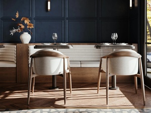 Custom Coffee Shop Interior Design Wooden Bar Counter Restaurant Furniture with LED <b>Lighting</b> - Product Image 6