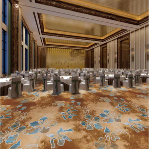Tapis de sol d'hôtel en nylon personnalisé Tapis mur à mur 5 étoiles design moderne rouge d'<span class=keywords><strong>occasion</strong></span> luxe dans le hall d'hôtel - Product Image 2