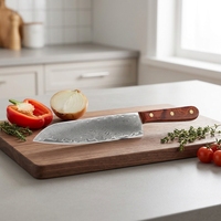 Couteau de chef Yangjiang forgé à la main en acier Damas, manche en bois massif, couteau à fruits moderne et minimaliste, hachoir forgé, couteau de cuisine