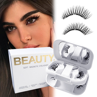 Kit de Delineador de Ojos Magnético Portátil, Pestañas Postizas de Aspecto Natural, Fáciles de Usar con Aplicador