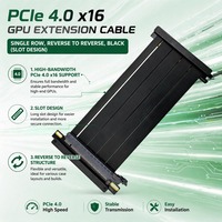Câble d'extension PCIe 4.0 X16 double inversé à rangée unique pour configuration PC MOD, adaptateur de carte graphique à fente longue 64 Go/s