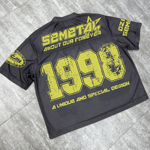 QIAQNSHI Fabricant de maillots de football personnalisés, T-shirt court ample, T-shirt graphique streetwear surdimensionné, T-shirt pour homme - Product Image 4