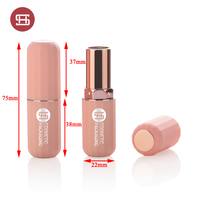 Premium vide rose personnalisé baume à lèvres étui mat rose or rond rouge à lèvres brillant tube luxueux en plastique vide caso de labios