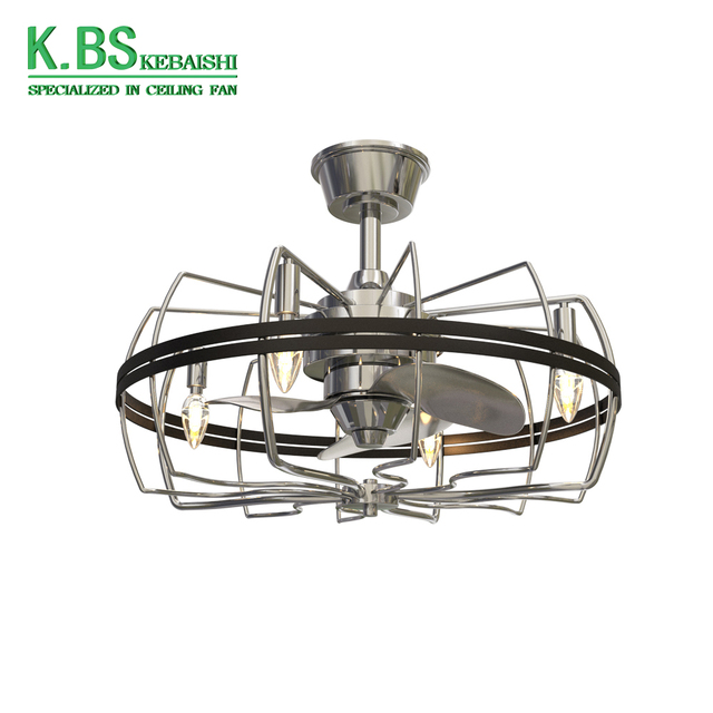American Style Vintage Decorative Fan Ceiling Ventilador De Techo Con Bombillo Dimmable Bulb Ceiling Fan Light