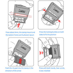 Classique Chine Usine bas quantité minimale de commande WES Grande Taille Auto-encreur Rectangle Timbre S-3776 <span class=keywords><strong>pour</strong></span> Bureau et École - Product Image 6