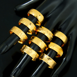 Luxury Bridal Wedding <b>Gold</b> <b>Rings</b> <b>24k</b> <b>Gold</b> Plated Italian Engagement Lady <b>Ring</b> for Women Daily Fashion Jewelry - Product Image 5
