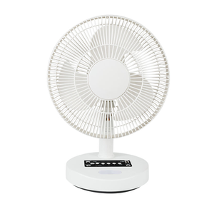 Rechargeable Solar Fan Compact Table With Dual Lighting <b>Bulbs</b> Adjustable 5 Speed Wind Control For Camping Travel Emergency Power - Product Image 1