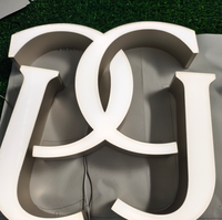 Enseigne LED 3D en acrylique personnalisée AmberGlow pour logo d'entreprise, publicité, hôtels, bars, utilisation extérieure, télécommande