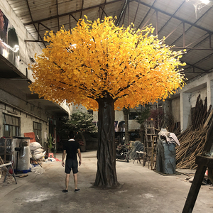 Albero di <span class=keywords><strong>Ginkgo</strong></span> Biloba Artificiale Personalizzato con Foglie Gialle Autunnali, Piante Artificiali di Grandi Dimensioni - Product Image 4
