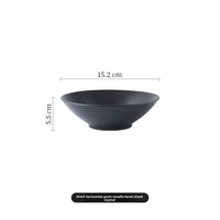 Bol à ramen et nouilles de bœuf en céramique japonaise et coréenne, style vintage, luxe léger, rétro, corps côtelé, conique, compatible micro-ondes