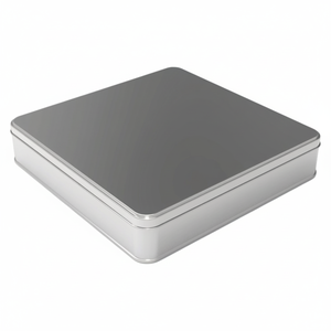 กล่องเหล็กสี่เหลี่ยมฝาเปิด-ปิด Kontensan L333 ขนาด 3 ลิตร 232x232 มม. สูง 56 มม. สำหรับใส่ขนมตุรกี ผลิตในตุรกี - Product Image 2