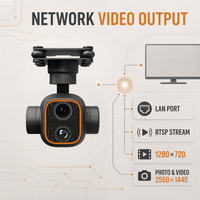 Caméra thermique à double capteur SKYDROID C12, 2K 384x288, stabilisée sur 3 axes, charge utile pour drone d'inspection