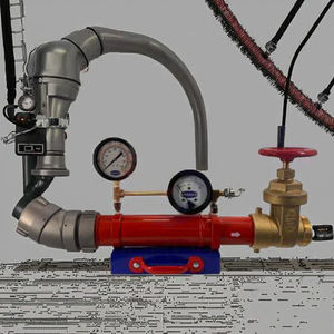 Dispositivo de prueba de válvula de latón American NFPA Venta caliente Equipo de extinción de incendios 2 1/2 ''Entrada giratoria NST hembra 2 1/2'' Salida NST macho - Product Image 4