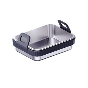 Best-Selling <b>Air</b> <b>Fryer</b> <b>Baking</b> <b>Tray</b> & Mat with <b>Silicone</b> Handles Rectangular Shape for Home Use - Product Image 1