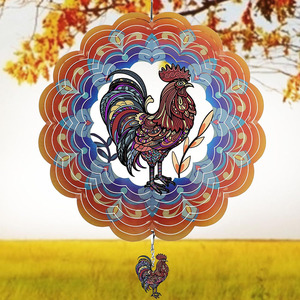 <b>Wind</b> <b>Spinner</b> Rooster Sculpture Home Garden Decoration Worth Gifts for Women Wife Grandma 3D Metal <b>Wind</b> <b>Spinners</b> Hanging Ornament - Product Image 1