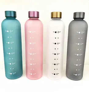 top seller Tritan Water Cycling Bike Custom Water Bottle with time marker measures Labels Glass water bottle with time Ma