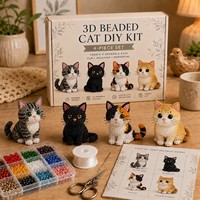 Nuevo Kit de Manualidades con Cuentas 3D, Set de Abalorios de Animales, Juguetes Educativos y Recreativos para Niños y Adultos